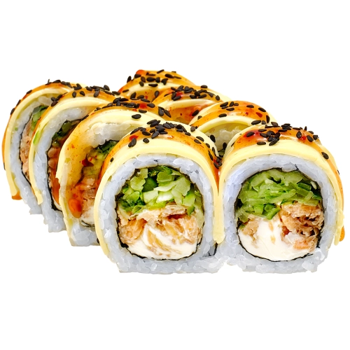 Чіз рол з печеним лососем